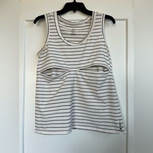 MoveMama Striped Sleeveless Nursing Top